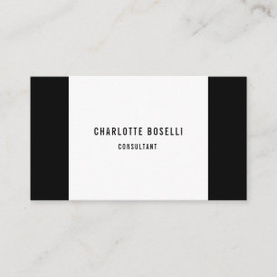 Professionell med minimal Elegant, enkel svart vit Visitkort