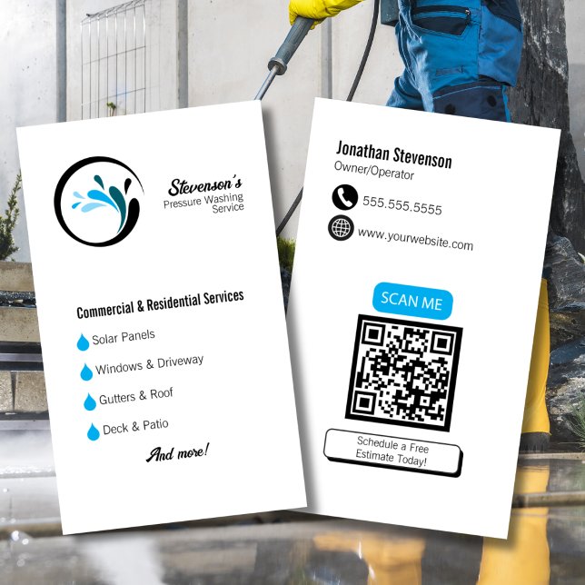 Professionell med QR-kodtryck Tvättande Anpassning Visitkort (Skapare uppladdad)