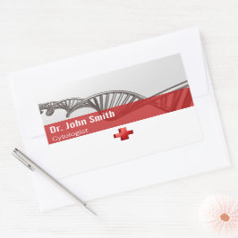 Professionell Medical Science DNA Strand Kor Rektangulärt Klistermärke