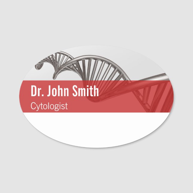 Professionell Medical Science DNA Strand Namnbricka (Framsida)