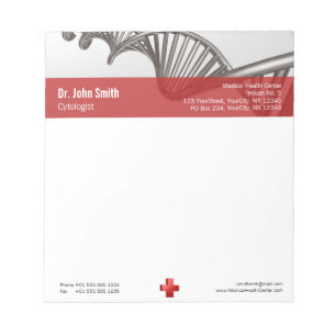 Professionell Medicinsk 3D- symbol Kor DNA Anteckningsblock