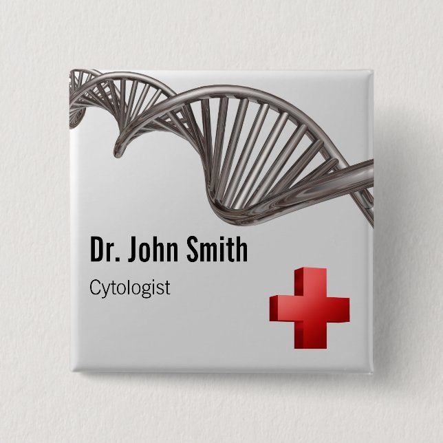 Professionell Medicinsk 3D- symbol Kor DNA Knapp (Framsida)