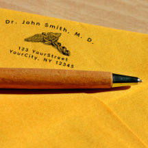 Professionell Medicinsk Caduceus Symbol Kurvtext