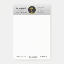 Professionell Medicinsk Hygieia Bowl Guld Post-it Block