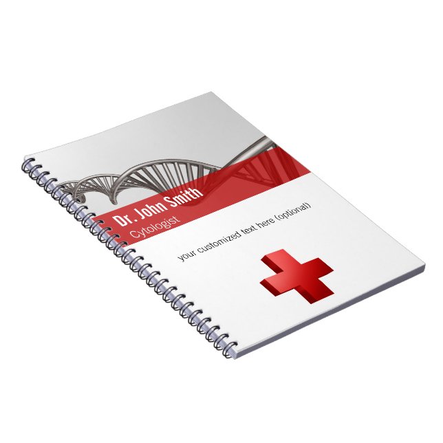 Professionell medicinsk vetenskap DNA-sträng kors Anteckningsbok (Högra Sidan)