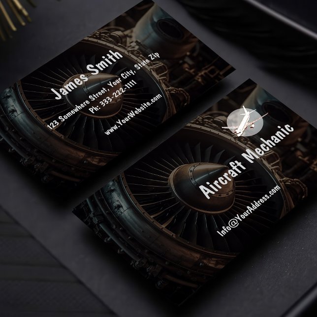 Professionell Mekaniska tjänstekort för luftfartyg Visitkort (Skapare uppladdad)