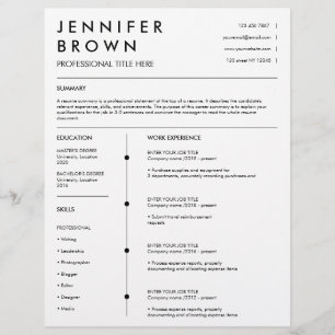 Professionell meritförteckning mall modern cv