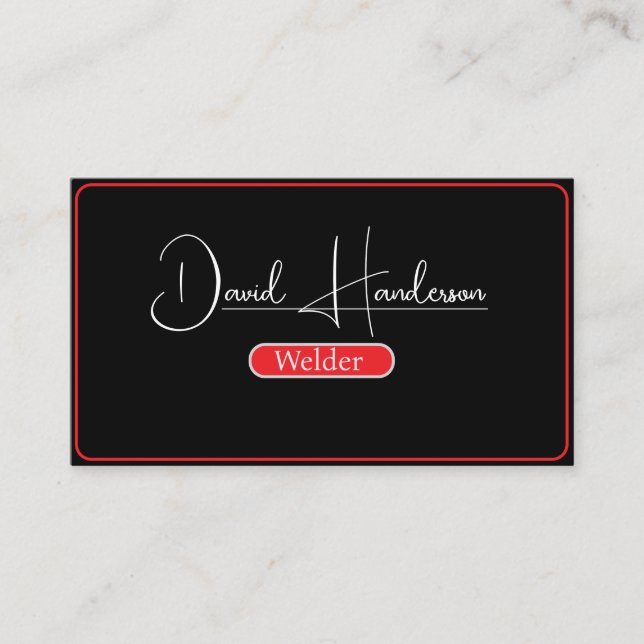 Professionell Metall Svetsningskontraktor Visitkort (Framsida)