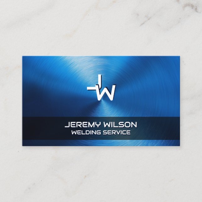 Professionell Metall Welder Construction Handyman Visitkort (Framsida)
