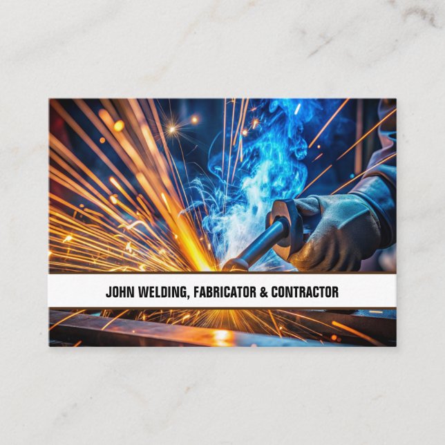 Professionell Metall Welder, Fabricationsentrepren Visitkort (Framsida)