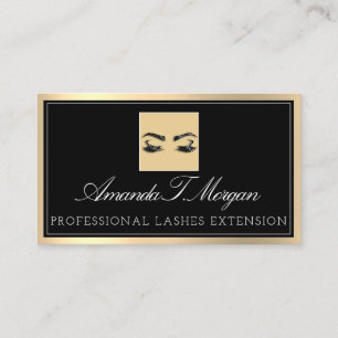 Professionell Microblading Eyelash Brows Black Visitkort