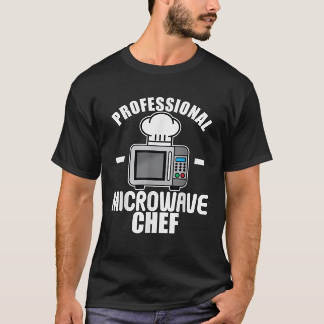 Professionell Microwave Oven Chef Funny Cooking ts T Shirt (Framsida)