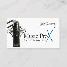 Professionell mikrofon musik inspelningsstudio visitkort