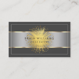 Professionell Minimal Elegant Black Guld Finance Visitkort