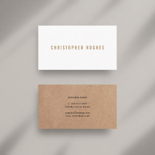 Professionell Minimal Light Brown Kraft Consultant Visitkort