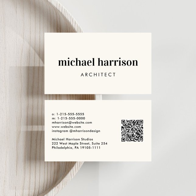Professionell Minimal Modern QR-kodskapning Visitkort (Capture attention, make connections, and leave a lasting impression with our modern QR business card)