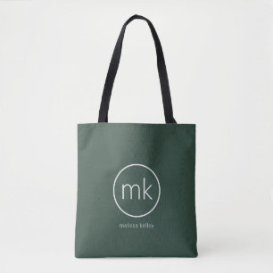 Professionell Minimal monogram första Grönt av sko Tygkasse