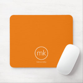 Professionell Minimal monogram Orange av tangerin Musmatta