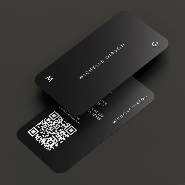 Professionell Minimal svart ombre enkel Visitkort (Professional Minimal Black Ombre Simple Business Card
)