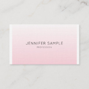 Professionell Minimalialist Elegant Rosa Plain Lux Visitkort