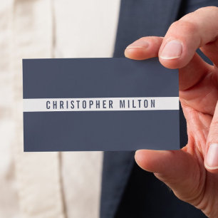 Professionell Minimalialist Mörk blått White Consu Visitkort