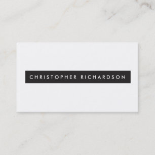 Professionell minimalism i Luxe Black and White Visitkort