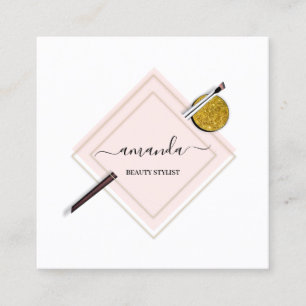 Professionell Minimalism Ram Rosa ros Fyrkantigt Visitkort