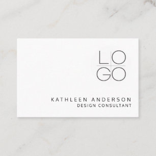 PROFESSIONELL MINIMALIST Black and White QR CODE Visitkort