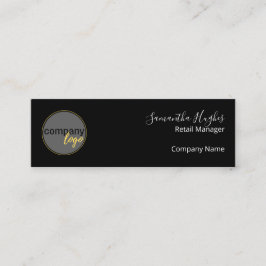 PROFESSIONELL MINIMALIST BLACK WHITE Business LOGO Mini Visitkort