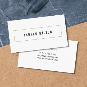 Professionell Minimalist Black White Consultant Visitkort