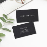 Professionell Minimalist Black White Consultant Visitkort<br><div class="desc">Enkel visitkortsmall för anpassade med svart papper. Elegants- och coolans utformning. Perfekt för eventuella professioneller.</div>