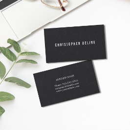 Professionell Minimalist Black White Consultant Visitkort