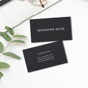 Professionell Minimalist Black White Consultant Visitkort