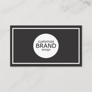 Professionell Minimalist Black White Corporate Visitkort