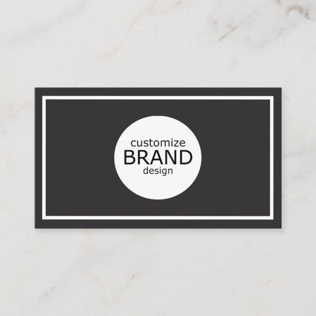 Professionell Minimalist Black White Corporate Visitkort (Framsida)
