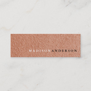 Professionell Minimalist Brown Kraft Sand Papper Mini Visitkort