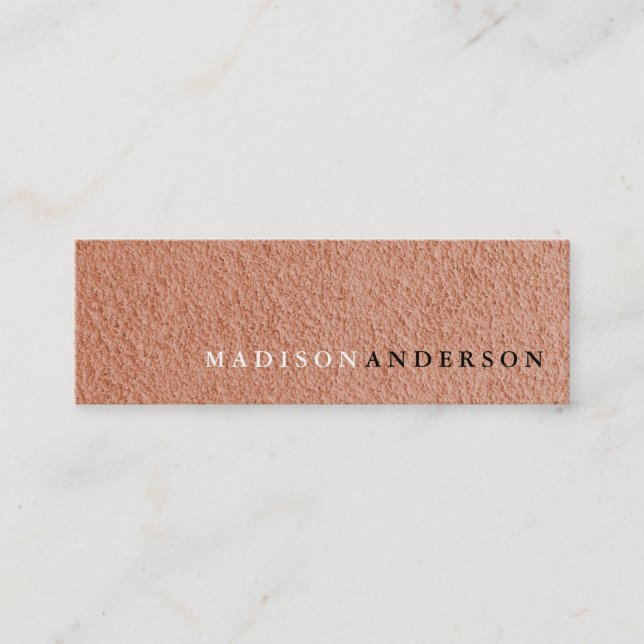 Professionell Minimalist Brown Kraft Sand Papper Mini Visitkort (Framsida)