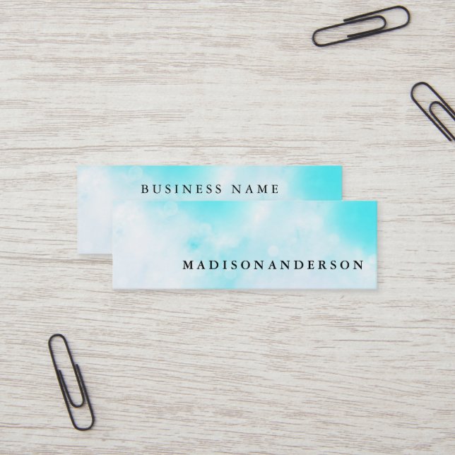 Professionell Minimalist Brown Kraft Sand Papper Mini Visitkort (Fram/Back In Situ)