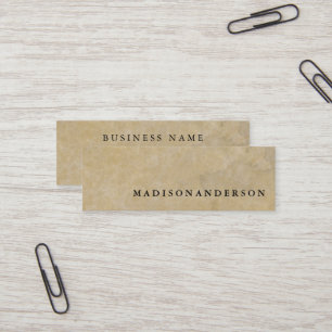 Professionell Minimalist Brown Kraft Sand Papper Mini Visitkort