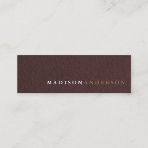 Professionell Minimalist Brown Kraft Sand Papper Mini Visitkort