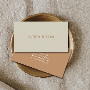 Professionell Minimalist Brown Pastel Consultant Visitkort