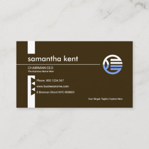Professionell Minimalist Exquisite Brown CEO Visitkort