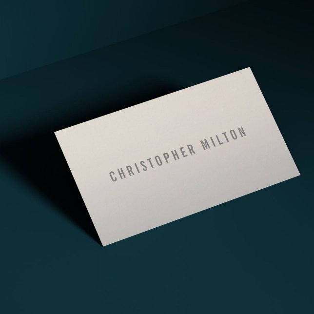 Professionell Minimalist Grått White Consulant Visitkort (Skapare uppladdad)