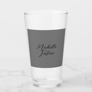 Professionell minimalist modern handstil namn glaskopp