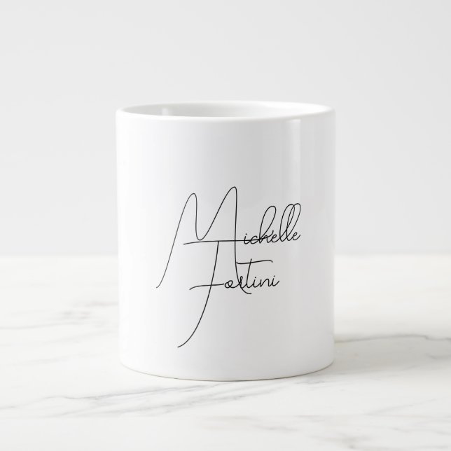 Professionell minimalist modern handstil namn jumbo mugg (Framsidan)