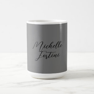 Professionell minimalist modern handstil namn kaffemugg
