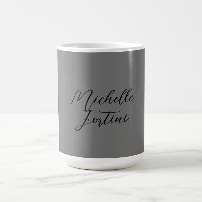 Professionell minimalist modern handstil namn kaffemugg (Center)