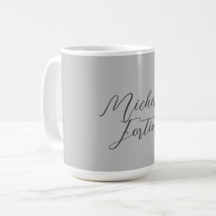 Professionell minimalist modern handstil namn kaffemugg