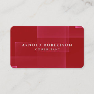 Professionell Minimalist Mörk Red Artistic Chic Visitkort