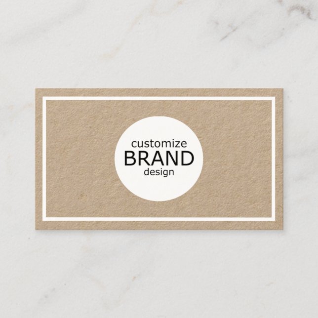 Professionell Minimalist Natural White Ram Visitkort (Framsida)